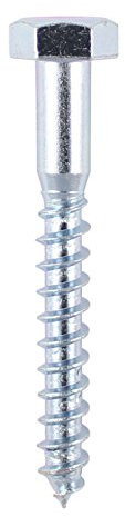 TIMCO BZP Coach Screws - 8 x 65 - Zinc - Box of 100
