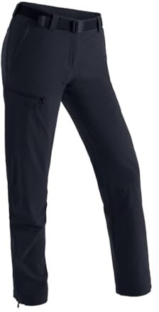 Maier Sports Inara Slim, Damen Wanderhose, Wasserabweisende Outdoorhose für Trekking und Hiking, Enganliegender Schnitt, PFC-frei, mSTRETCH pro 4 & Dryprotec, Schwarz, 21 (W33/L30)