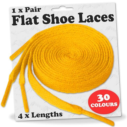 Shoe Laces Flat Coloured Trainers Hi-tops Football Boots Hiking Laces Shoelaces New Suitable for all brands including Nike Adidas Converse Puma Vans (150cm, Classic Orange)…