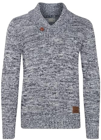 !Solid SDPhil Herren Pullover Strickpullover Grobstrick Pullover mit Schalkragen 100% Baumwolle Regular fit, Größe:2XL, Farbe:Insignia Blue (1991)