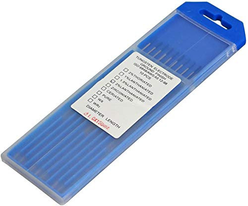 RIVERWELD TIG Welding Tungsten Electrode 2% Lanthanated WL20 Sky Blue Tips 1.0 x 150mm Pack of 10