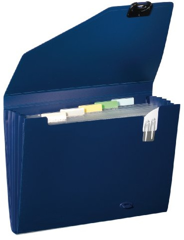 Snopake A4 Expanding Organiser 6-Part – Dark Blue [Pack of 1] Ref: 11892
