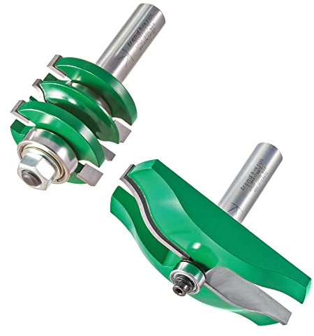 Trend CraftPro Panel Door Router Cutter Set, 1/2 Inch Shank Including Easyset Profile Scriber & Panel Raiser Cutter, Set of 2, TCT, CR/PDS2X1/2TC, Silver