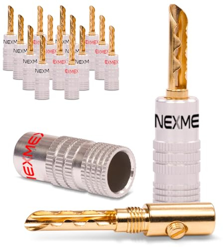 UC-Express 16x Hohl Bananenstecker High End Banana 24K vergoldet Stecker Tube Kabel
