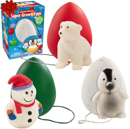 SCS Direct Christbaumkugel Super Eiern wachsen und Em Xmas Ornamente (1pc) Luke Luke 1 riesige 3 Verschiedene Tiere zu hängen!