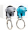 QUALY Schlüsselhalter und Anhänger Key Ring Elefanten Design 2 Stück Kunststoff Grau-Blau-Weiß, QL10188-WH-BU-GY, 8858782114581, Weiß-blau-grau, 9cm