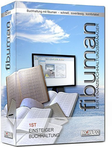 fibuman 1st - jahresübergreifende Buchhaltungssoftware - Einsteiger-Buchhaltung mit Einnahme-Überschuss-Rechnung - neueste Version 2025 für Windows - unbegrenzte Buchungsperioden