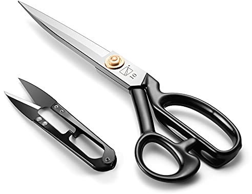 Nähschere – Stoffschere 25,4 cm, Schneiderschere für Stoffe, Lederschneiden, Nähen, Schneidern, Verändern (Rechtshänder, Weiß)