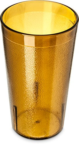Carlisle - Bicchieri in plastica impilabili per ristorante, Plastica, ambra, 12 oz