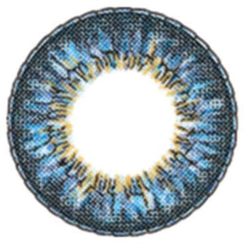 Matlens – EOS Farbige Kontaktlinsen mit Stärke blau blue Big eyes Sun Flower 2 Linsen 1 Kontaktlinsenbehälter 1 Pflegemittel 50ml FBA