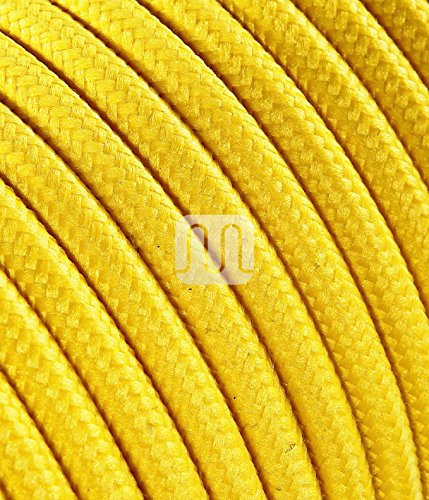 Merlotti 20306 Cavo Elettrico Rotondo H03VV-F 2x0.75, Giallo, 3 m