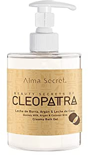 ALMA SECRET | CLEOPATRA Cremiges Kokos-Duschgel | Eselsmilch, Kokos & Arganöl | Reinigt Sanft, Spendet Feuchtigkeit & Beruhigt | Sulfatfrei | Für Alle Hauttypen, Auch Empfindliche Haut - 500 ml