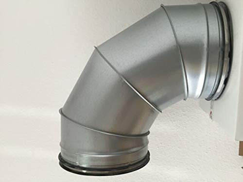 Bogen Winkel 90° NW 80-450mm mit Lippendicht für Wickelfalzrohr (DN300mm)
