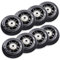 TOBWOLF 8er-Pack 70 mm 82A Inline-Skate-Räder mit ABEC-7-Lagern, Rollschuh-Ersatzräder für Mädchen und Jungen – Schwarz