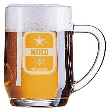 Amikado - Jarra de Cerveza con Nombre Modelo Star