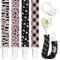 PUTSKA Lot de 4 pinces à tétine pour fille - Design moderne et unique - Compatible avec toutes les sucettes / tétines