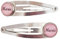 Haarspangen mit Namen 2er Set personalisiert silber Haarschmuck Haarclips Cabochon handgefertigt Wunschname
