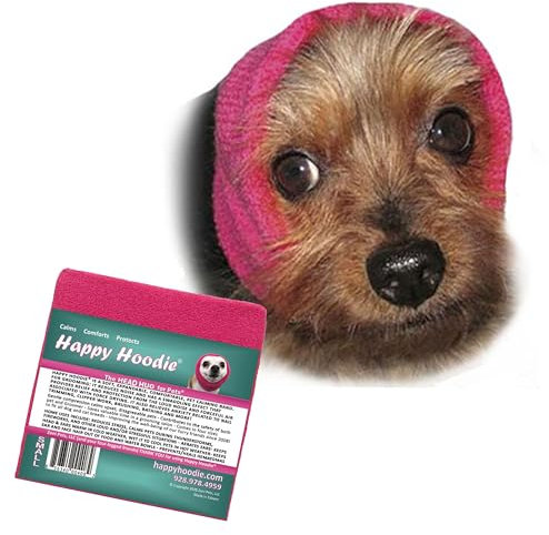 Happy Hoodie Das Original Beruhigungsband für Hunde & Katzen – zur Angstlinderung – Geräuschunterdrückung bei Feuerwerk, Gewitter, Haustierpflege & Krafttrocknung – Beruhigungshilfe für Hunde seit