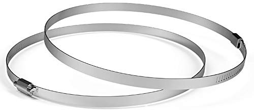 AC Infinity Stainless Steel Duct Clamps, 300mm Pack of 2 | for Ducting, Heating, Cooling, Exhaust, Ventilation, 12-Inch