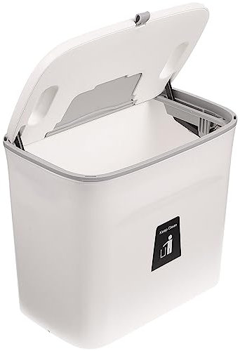 iplusmile Cubo de Basura de Cocina Colgante de 7 L con Tapa Pequeño Bajo El Fregadero Cubo de Basura Montado en La Pared Contenedor de Almacenamiento de Basura para Gabinete Coche Baño