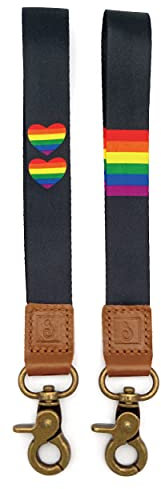 Regenbogenfarbenes Schlüsselband für Schlüssel, Hand- und Handgelenk-Schlüsselband., Regenbogen-Kombination, Large