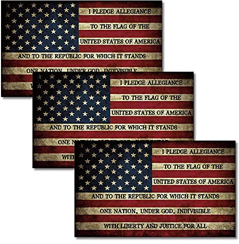 Anley 5 x 3 pollici indossato bandiera americana decalcomania degli Stati Uniti - adesivi per auto bandiera patriottica stelle strisce riflettenti USA - supporto militare degli Stati Uniti