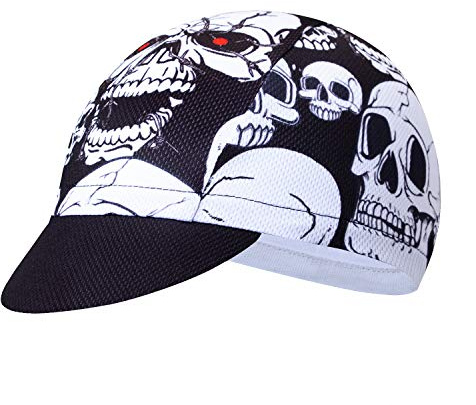 Radkappe Herren Fahrradmütze MTB Bike Inside Helm National, Totenkopf, Einheitsgröße