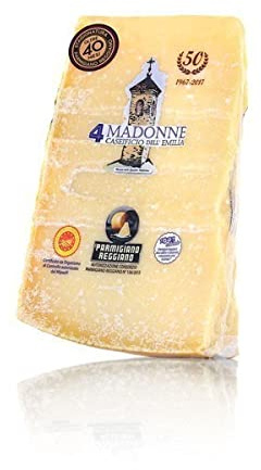 4 Madonne Parmigiano Reggiano DOP, mindestens 40 Monate gereift, ca. 1000 Gramm Parmesan Käse