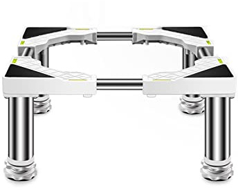 Untergestell für Kühlschrank und Trockner Verstellbarer Sockel für Waschmaschine Breite/Länge 45-65cm Podeste & rahmen für Geschirrspüler Erhöhung[4Legs-15cm]…