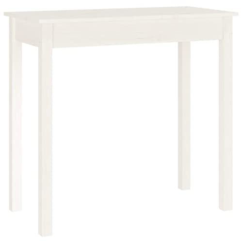 vidaXL Konsolentisch Konsole Beistelltisch Flurtisch Sideboard Ablagetisch Wandtisch Frisiertisch Holztisch Weiß 80x40x75cm Massivholz Kiefer