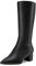 Castamere Donna Chunky Blocco Medio Tacco Heel a Punta Metà polpaccio Cerniera Stivali da Matrimonio Cute 5 CM Heels Nero 44 EU