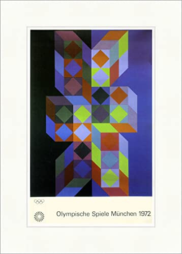 Biller Antik München 1972 Poster Victor Vasarely Kunstdruck Plakatwelt 675