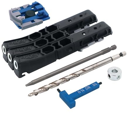 Kreg KPHJ230 - Kreg Taschenlochvorrichtung Micro - Mikro-Vorrichtung für dünne Lager, Schränke, Schubladen & Reparaturen - 33% kleinere Löcher - Erstellen Sie Mikro-Taschenloch - Für 1/2? & 3/4? Dicke