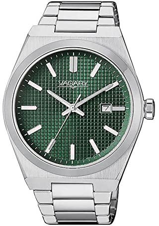 Orologio uomo solo tempo Vagary by Citizen Timeless fondo verde IB9-212-41