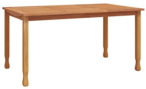 vidaXL Tavolo da pranzo da giardino Mobili da esterno in legno Patio Cena Cucina Sala da pranzo Ristorante Bancone Tavolino 150x90x75 cm Legno massello Teak