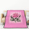 TORONG Doppelseitige Flanelldecke mit schönen rosa Rosen für Erwachsene, für Auto, Bett, Nickerchen, warm, bequeme Decke