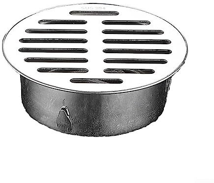 Scarico a Pavimento in Acciaio Tondo per Doccia da Bagno con Grande Diametro Scarico a Pavimento 110 mm