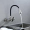 HomeLava Rubinetto Cucina Flessibile a Parete, Rubinetti da Cucina Lavello Girevole a 360° in Acciaio Inox, Miscelatore Cucina a 2 Modalità
