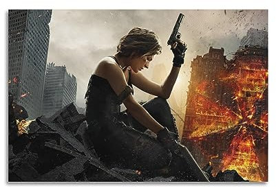 VZRSQZK Filmposter Resident Evil, dekoratives Gemälde, Leinwand-Wandposter und Kunstdruck, modernes Familienschlafzimmer-Dekor-Poster, 20 x 30 cm