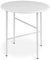 bomoe Beistelltisch Outdoor Gartentisch Rund Ø 44 cm Tischplatte Kratzfest – Stabiler Wohnzimmer Couchtisch Leicht In- & Outdoor Balkon Tisch Terrasse – Weiß Nachttisch Bett Schlafzimmer Finn