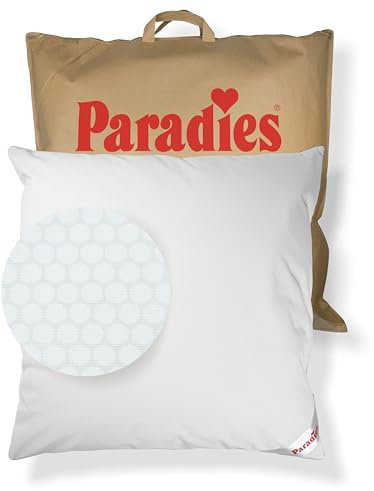 PARADIES kühlendes Kopfkissen 80x80 cm Softy Cool Dream Bio - atmungsaktives und feuchtigkeitsregulierendes Kissen mit Kühleffekt, Öko-Tex 100 Klasse 1, medizinisch getestet