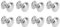 8 Pieces 1:12 Scale Miniature Round Head Metal Knob Simple Style Dollhouse Door Handles(Silver)