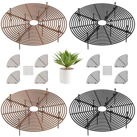 4 Stück Blumentopfgitter,Blumentopf Abdeckung 30 cm,blumentopf Schutz vor Katzen,Blumentopfschutz Katzen Blumentopfständer,Gitter für Blumentöpfe,schützt die Pflanzeerde vor Tieren und Kindern