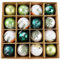 16 PCS Christmas Baubles for Christmas Tree Decorations 6CM Glitter Christmas Balls Hanging Bauble Set for Xmas Holiday Wedding Party Home Festival Decors, Green