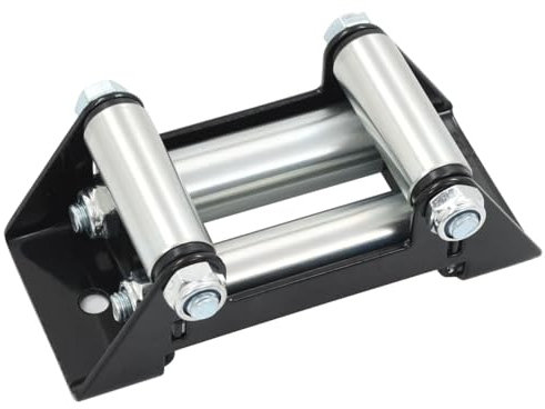 qohoio 4-Way Fairlead Steel 3500-4500 lbs-Heavy Duty Winch Roller Fair with Strong Construction Winches Guide Fair Cable Adopts Superb Craftsmanship