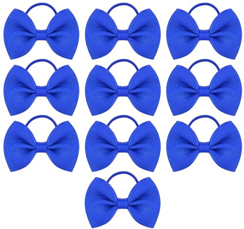 10-Piece Royal Blue Hair Accessories Set – Girls’ Bobbles, Bows, Headbands, and Clips for School and Everyday Use