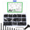 Set di Vis M4, 760 Pcs M4 Boulons et Écrous, Boulons Vis à Tête Cylindrique à Six Pans Creux avec Écrous et Rondelles, Kit Assortiment Boulons Vis à Tête Hexagonale avec Écrou, Noirs(M4)