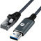 Thzzhnno USB zu Ethernet Adapter 2M, USB 3.0 A auf RJ45 Stecker, Kabel direkt angeschlossenes Gigabit-LAN-Netzwerk, kompatibel mit Laptop, PC, MacBook, Switch, Windows, MacOS, Linux