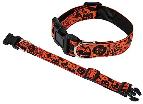 BUGUUYO Haustierbedarf Halsband in Größe S Design Für Tierschauen Und Halloween Halloween-Halsband Für Hunde