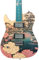 Lindo Linkshänder-Koya-E-Gitarre, Composite-Hals, leuchtende Einlagen, japanische Wildnis-Grafikkunst-Finish